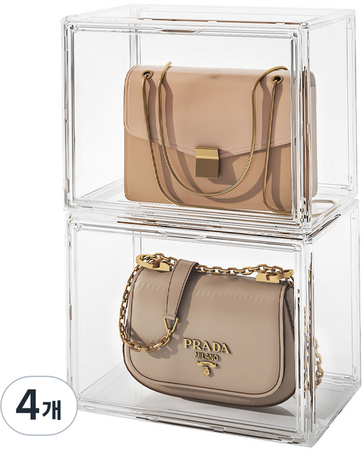 춘게엘 다용도 투명 아크릴 명품 가방정리함, 1번, 4개