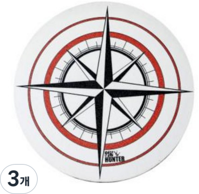 핀헌터 나침반 버팔로 볼타월, 화이트, 3개