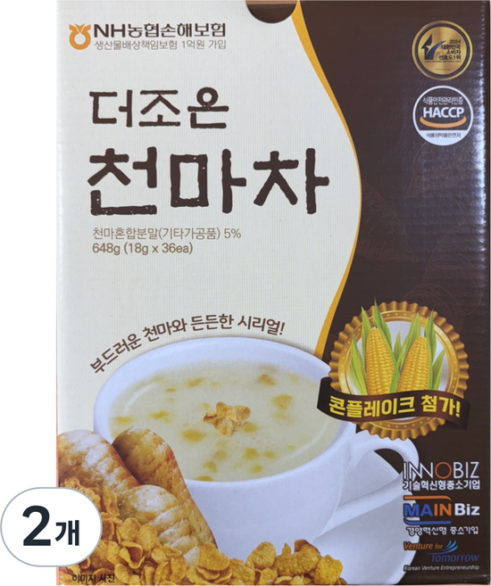 부드러운 천마와 든든한 시리얼 더조은 천마차, 18g, 36개입, 2개