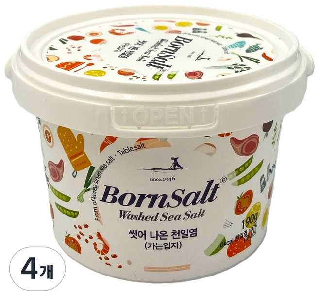 [농협] 신안 비금 본솔트 천일염 (가는입자), 4개, 190g