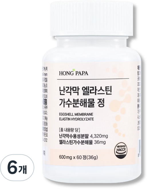 난각막 관절영양제 HACCP 홍파파, 6개, 60정