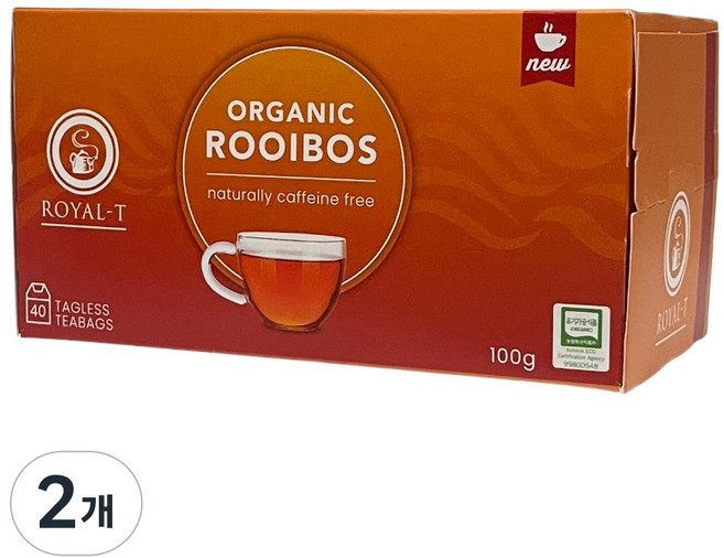로얄티 유기농 루이보스티, 2.5g, 40개입, 2개