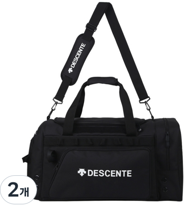 데상트 베이스볼 개인장비 더블백 SO123WBG36, 블랙, 2개