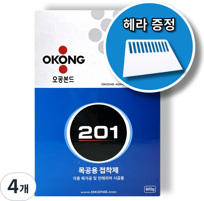 장판본드 가정용 오공 목공 본드 장판시공 보수 부자재 장판접착제 도배본드 도배장판 셀프시공 헤라, 4개