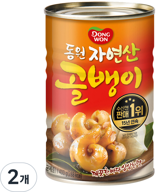 동원 자연산 골뱅이, 400g, 2개