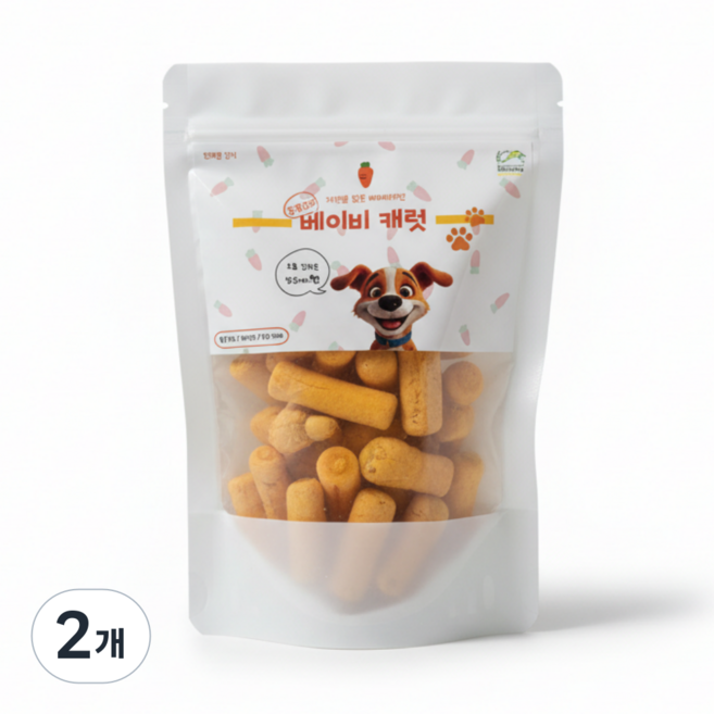 헬시하이펫 강아지 동결건조 간식 베이비캐럿 꼬마당근, 2개, 30g, 비타민A