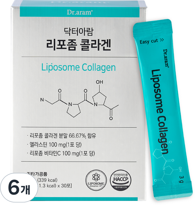 닥터아람 리포좀 저분자 콜라겐 비오틴, 6개, 90g