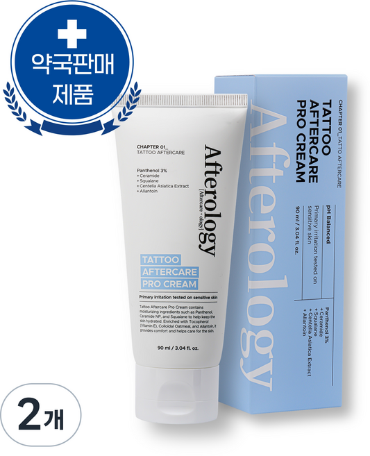 애프터올로지 타투 반영구 케어 크림 타투로션 90ml, 2개, 무향
