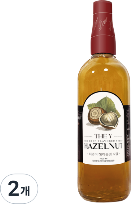 더와이 헤이즐넛시럽, 2개, 1L