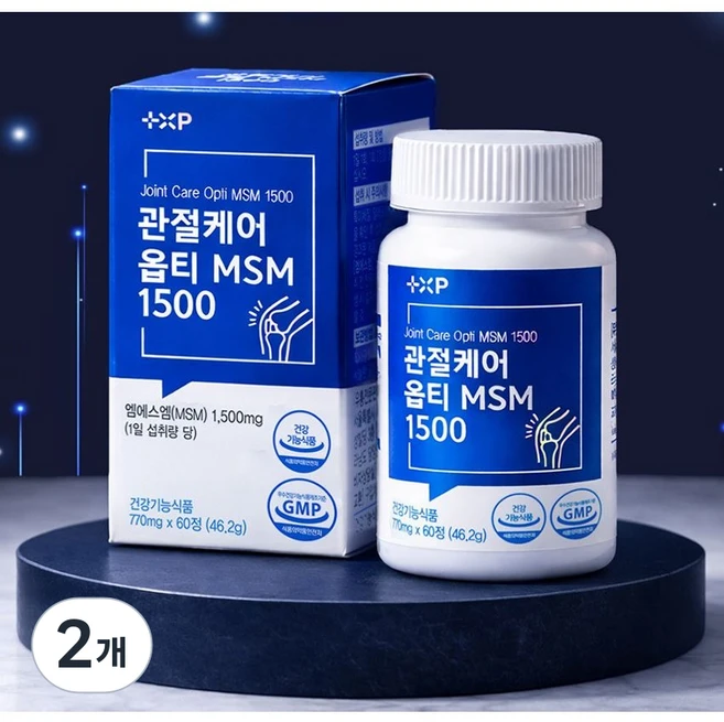 관절케어 옵티MSM 1500mg 미국산 MSM 100% 30일분, 2개, 60정 - 쿠팡