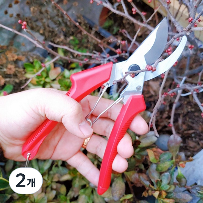 국산 SK5 고강도 스틸 원예 전지가위, 2개