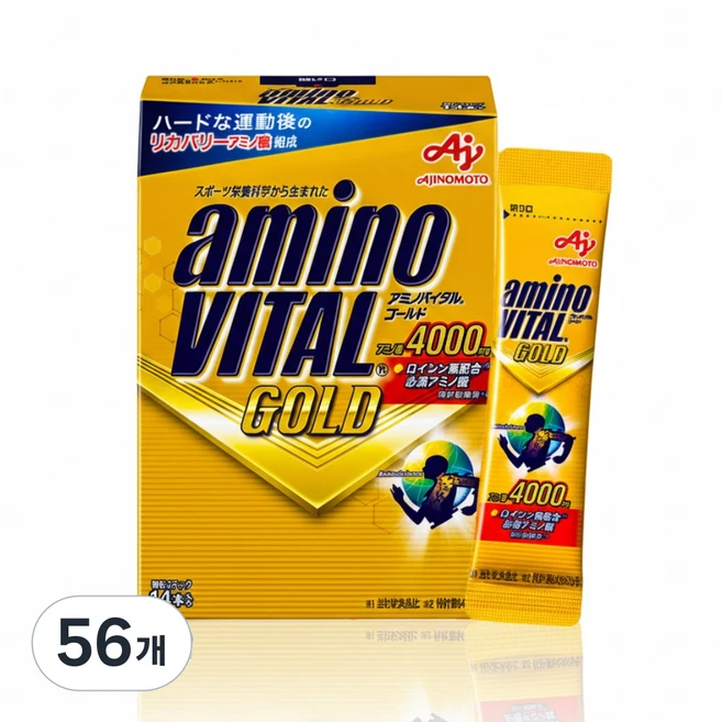 아미노바이탈 골드 4000mg 리커버리 BCAA 아미노산 스포츠 식품, 4.7g, 56개 - 쿠팡