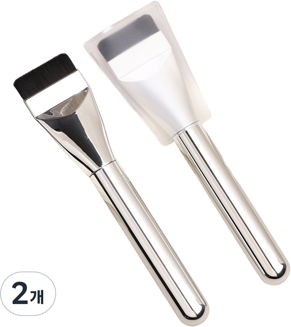 저스트셀러 스파츌라 메이크업 파운데이션 모공 선크림 브러쉬, 2개