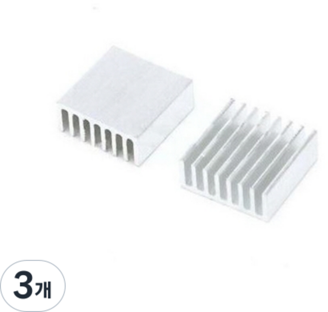 28x28x8mm 방열판 히트싱크 알루미늄 열전소자, 3개