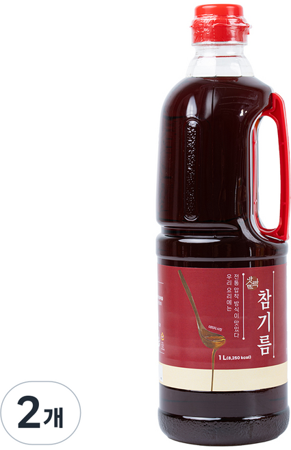 맛뜨락 고소한 참기름, 2개, 1L