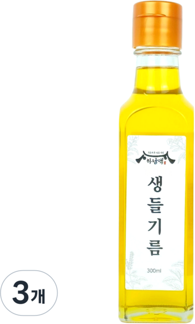 하남댁 건강지키미 저온압착 생들기름, 3개, 300ml