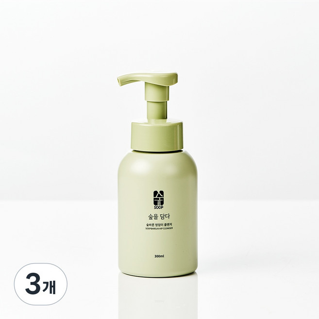숲바른 아기 엉덩이 클렌저 신생아 유아 청결제, 300ml, 3개