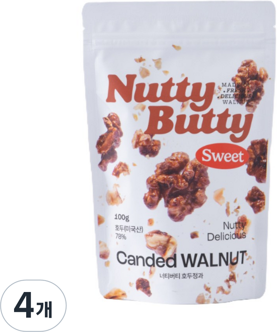 너티버티 호두정과 호두강정, 4개, 100g