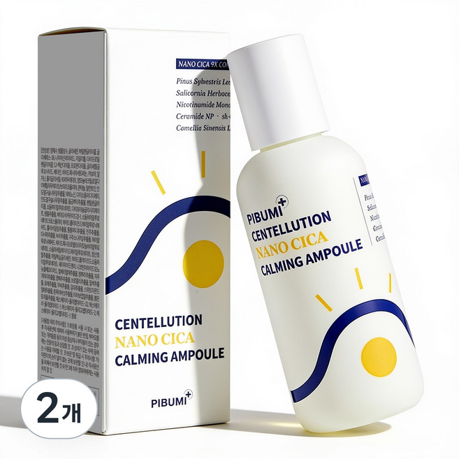 [논코메도제닉+트러블67%] 피부미 나노시카 4EGF 수분 진정 앰플, 2개, 80ml