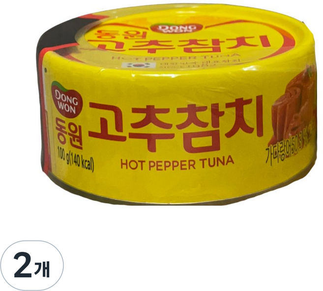 동원 고추 참치, 100g, 2개
