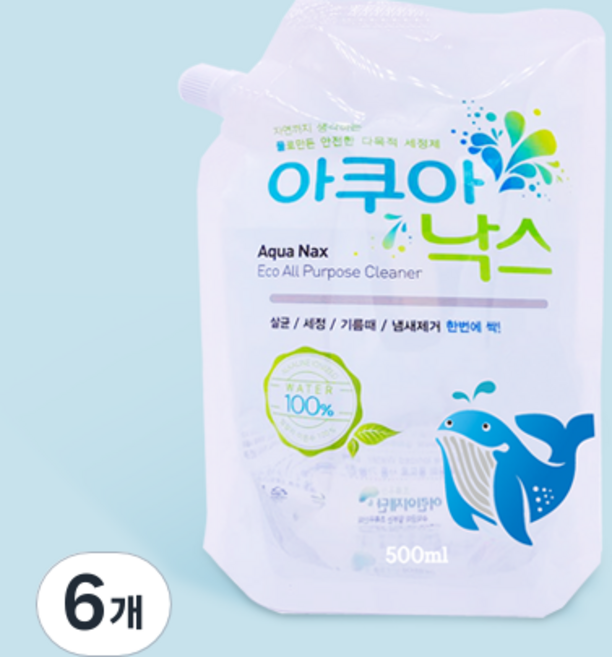 아쿠아낙스 리필 500ml*6개 다목적 클리너, 500ml, 6개