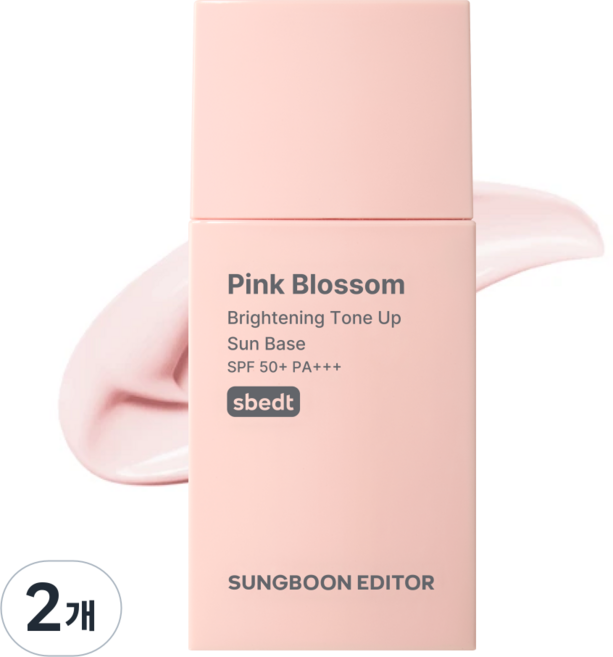 성분에디터 핑크 블라썸 브라이트닝 톤업 선 베이스 SPF50+ PA+++, 30ml, 2개