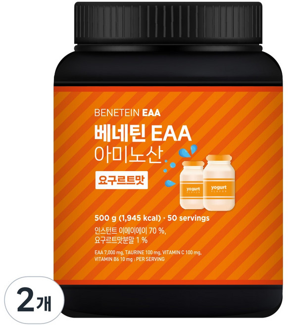 베네틴 EAA 7000 필수 아미노산 보충제 요구르트맛, 2개, 500g