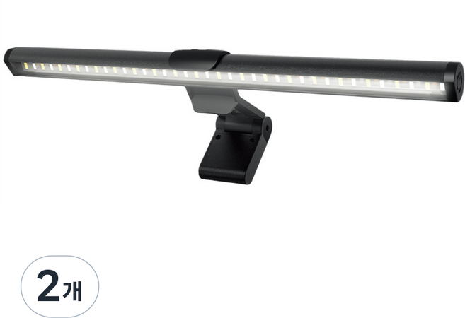 원그리드 LED 모니터 스크린바 색온도 조절 라이트바 조명, 2개, 블랙
