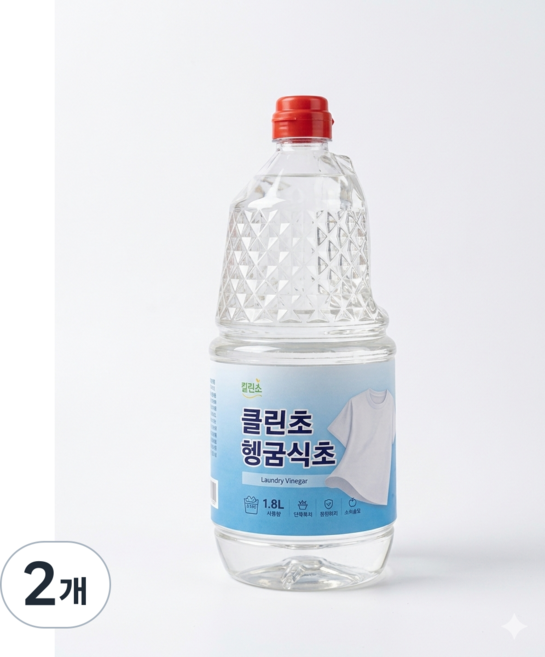 클린초 헹굼식초, 2개, 1.8L
