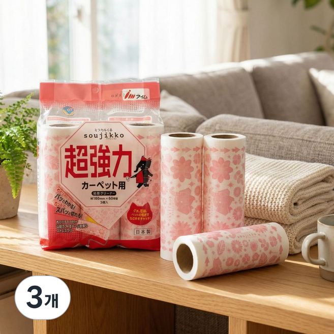 소지코 테이프크리너 리필 하이퍼 초강력 리필3입(R60), 3개