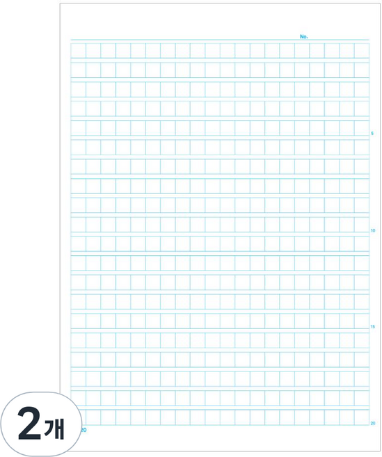 라벨포스 400자 원고지 노트 100매, 2개, 블루