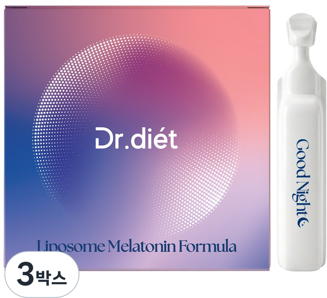 닥터디엣 굿나잇 리포좀 식물성 멜라토닌 5mg 식약청인증 HACCP, 3박스, 15회분