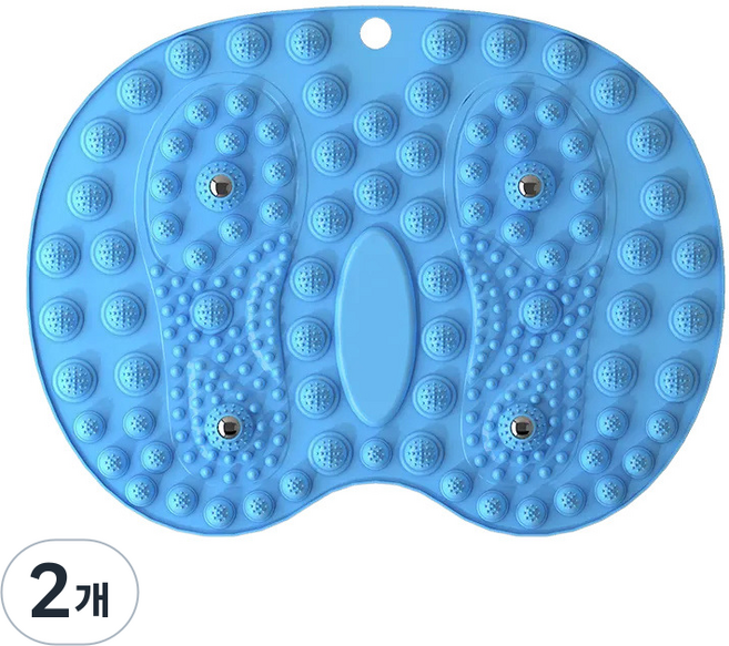 씨티엔 발바닥 스텝퍼 지압매트 발 지압판 간편세척, 블루, 2개