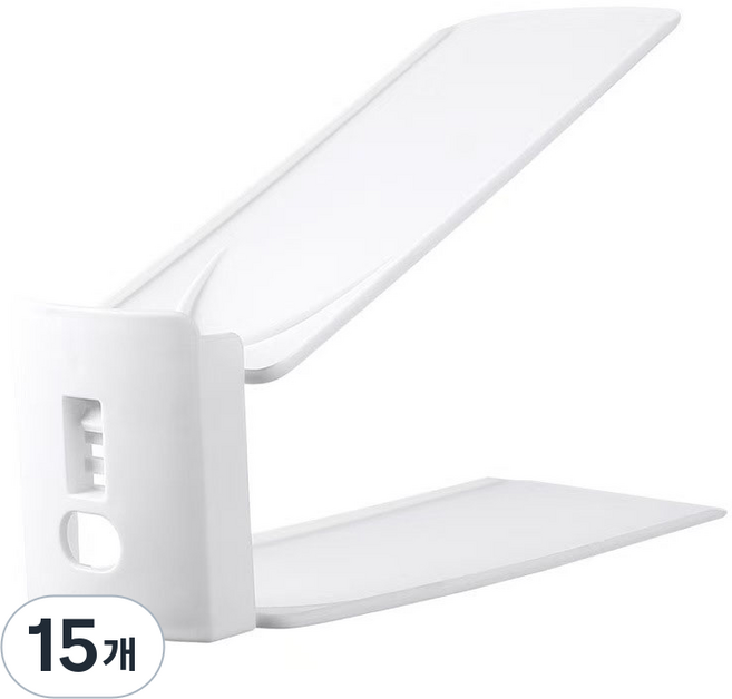 KEHEART슈즈랙 튼튼한 3단 높이조절 신발정리대, 화이트, 15개