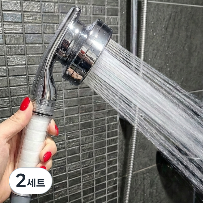 국산 WATOS정품 샤워기헤드 샤워기 절수 수압상승 나노필터, 샤워기헤드+내장필터포함3개, 2세트