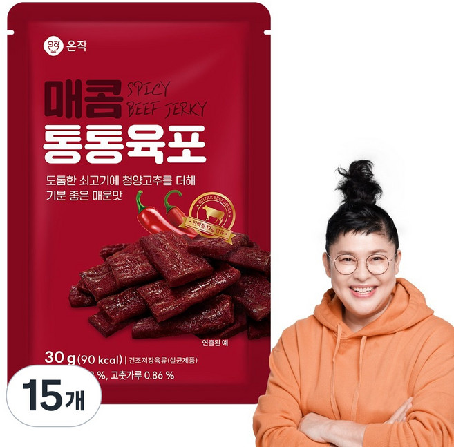 [온작]이영자 소고기 매콤 통통육포, 15개, 30g