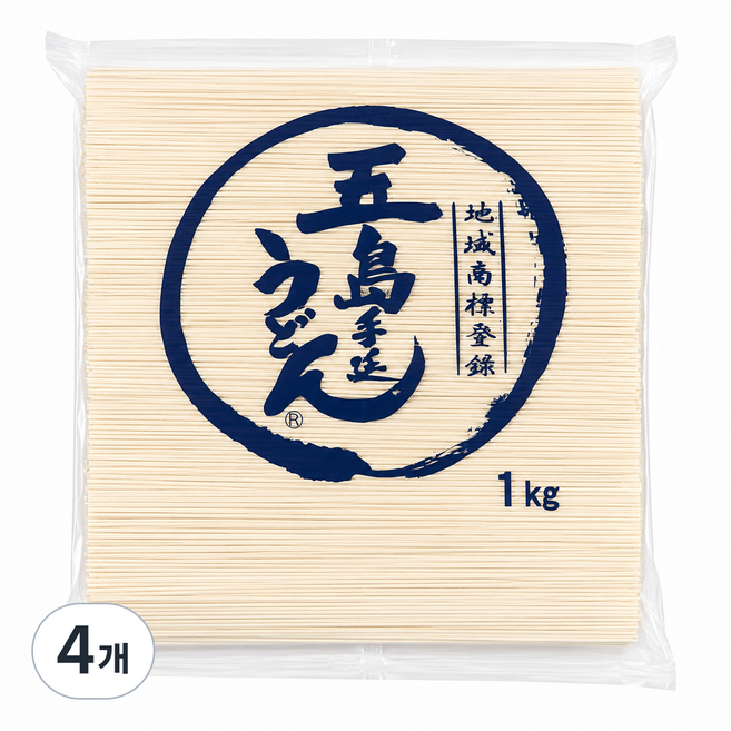 일본 직수입 3대 우동 나가사키 고토 수연우동, 4개, 1kg