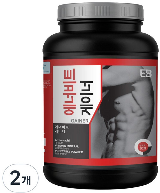 웨이테크 에너비트 게이너 WPC 복합형 벌크업 프로틴보충제, 4kg, 2개
