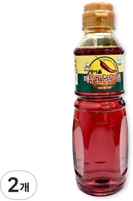 해여울 매운 고추 맛기름 고추기름, 350ml, 2개