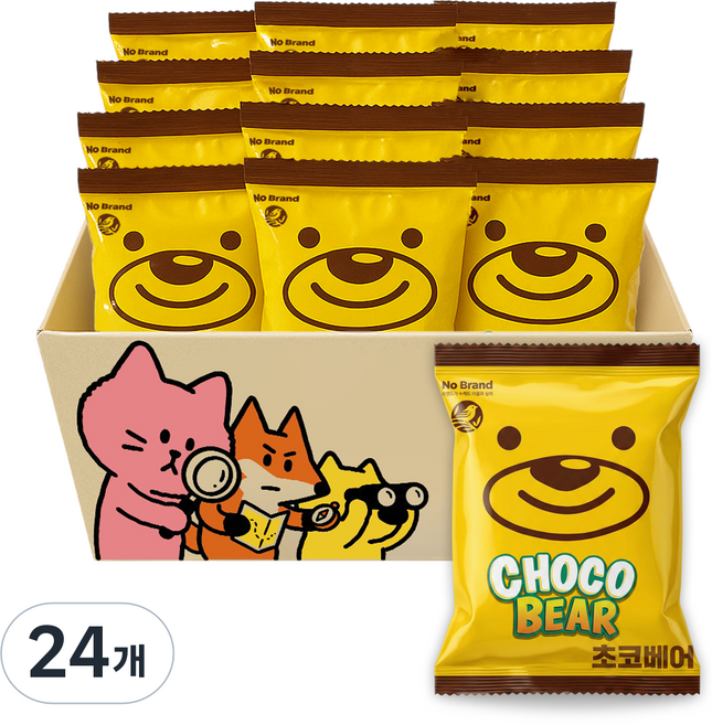 노브랜드 과자, 초코베어, 24개