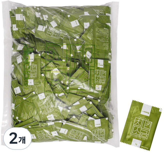 아이엠소스 치킨소금-배달용 일회용 소금 1.5kg, 2개