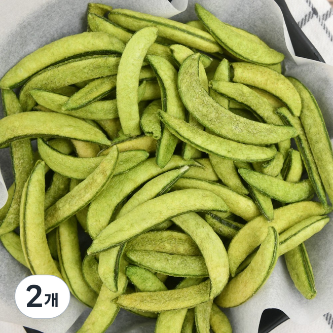 [유나건어물] 말린 건 채소 야채 완두콩칩, 2개, 150g