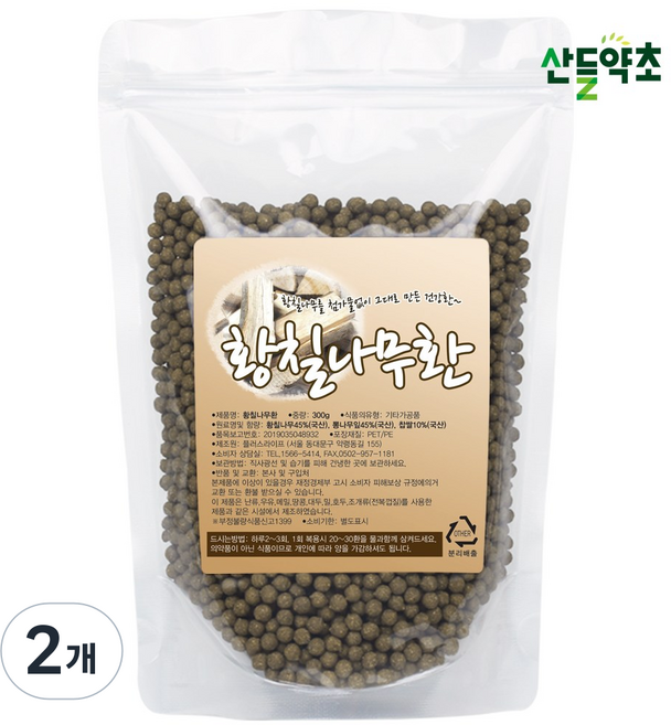 산들약초 황칠나무환 (황칠목환), 2개, 300g