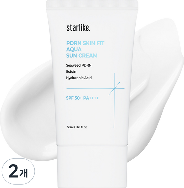 스타라이크 피디알엔 스킨 핏 수분 선 크림 SPF 50+ PA++++, 2개, 50ml