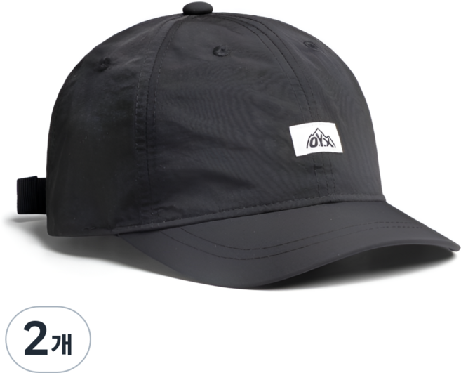 아이픽스 러닝 숏챙모자 힙한 감성 초경량, Black, 2개