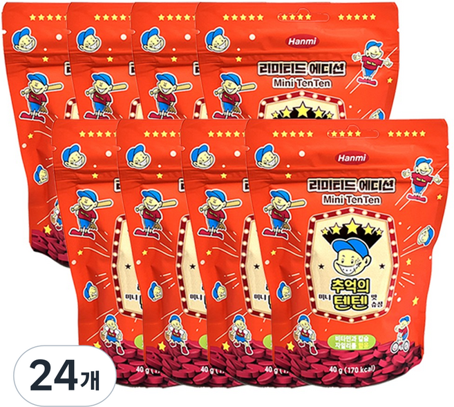 추억의 텐텐 츄정 성장기 어린이 영양제, 40g, 24개