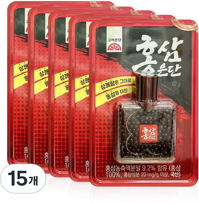 고려은단 홍삼은단, 12g, 15개