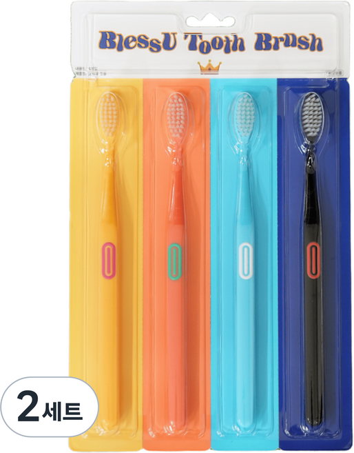 블레쥬 칫솔 치과용 치석제거용 잇몸칫솔 미세모칫솔 셀프 치석, 2세트, 4개입