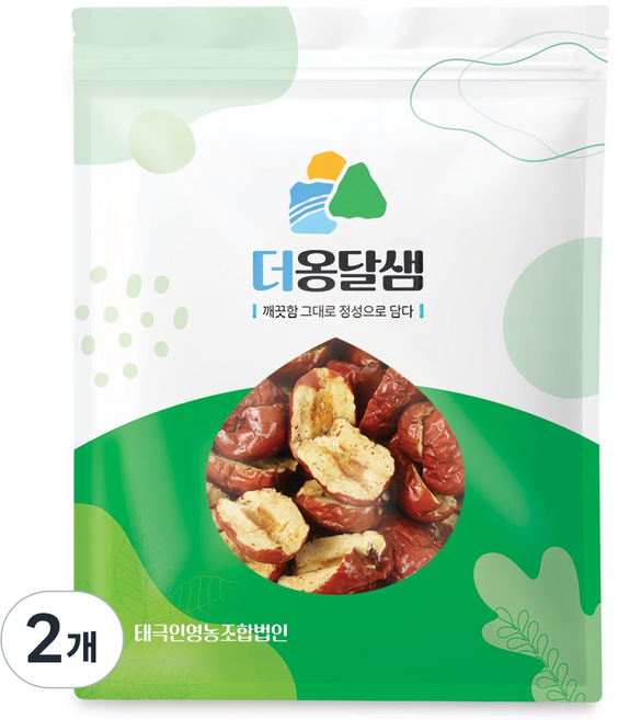 더옹달샘 씨없는 2절 건대추 500g 신장대추 반절대추 고명, 2개