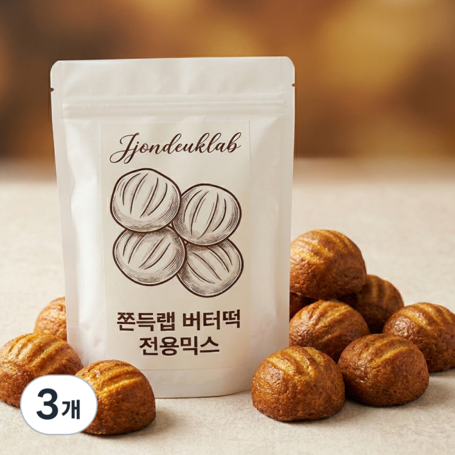 쫀득랩 상하이 버터떡 믹스 최대 20개, 3개, 400g